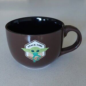 Star Wars 24oz Mandalorian Grogu Snack Time Brown Ceramic Mug